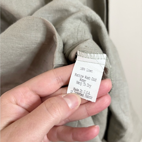 Sara Campbell made in USA 100% linen beige button front jacket size 4 lagenlook - Picture 6 of 7